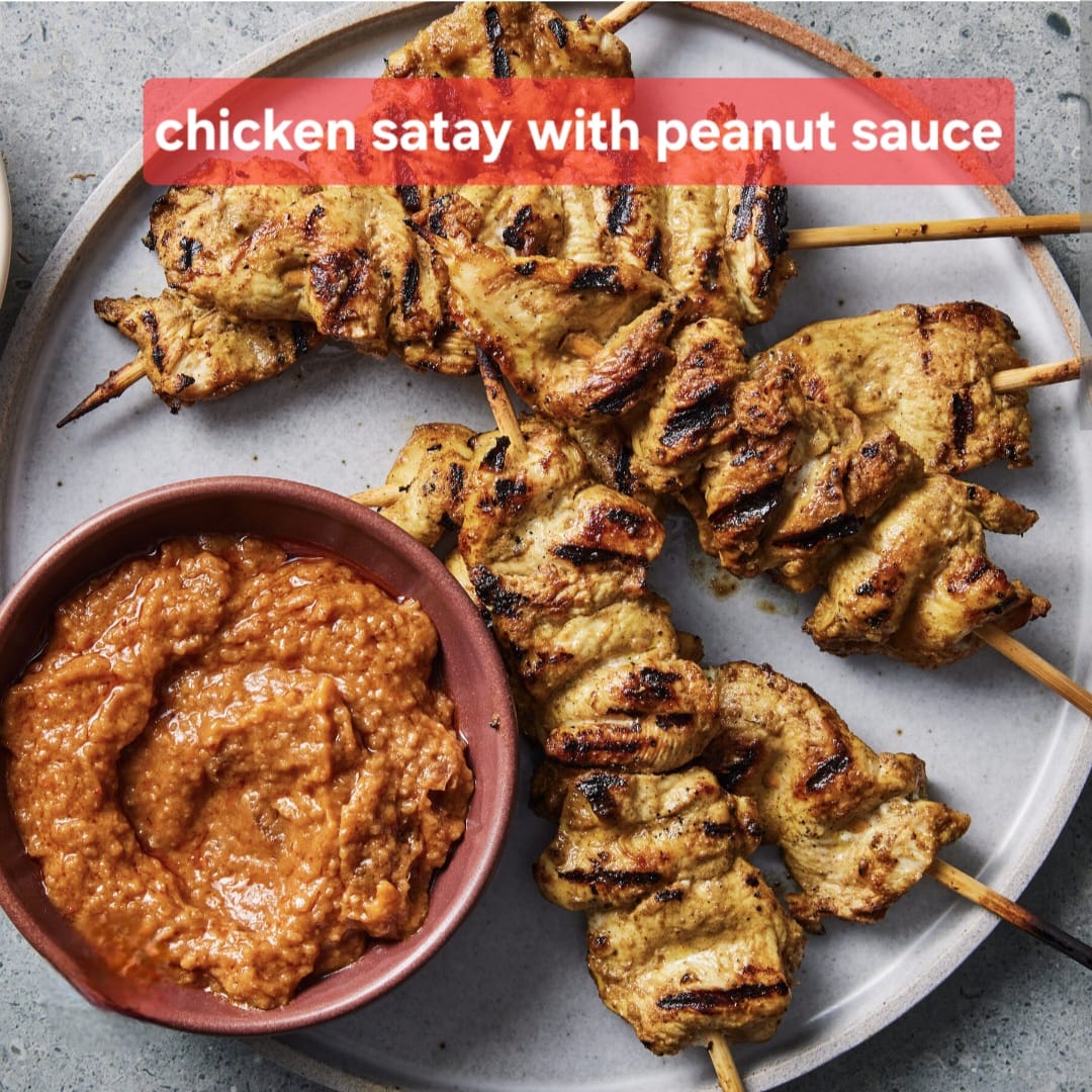 Chicken Satay with Peanut Sauce